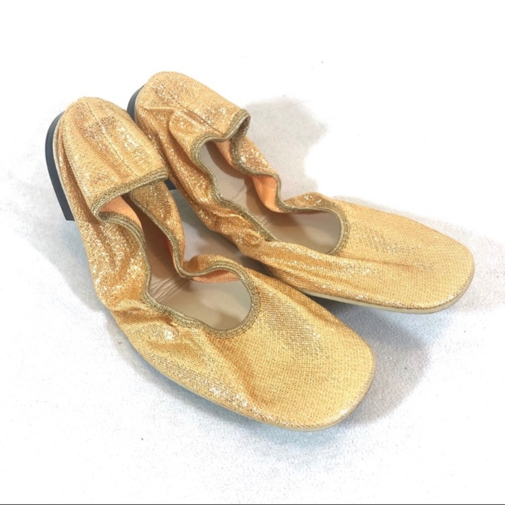 Metallic gold foldable flats 7